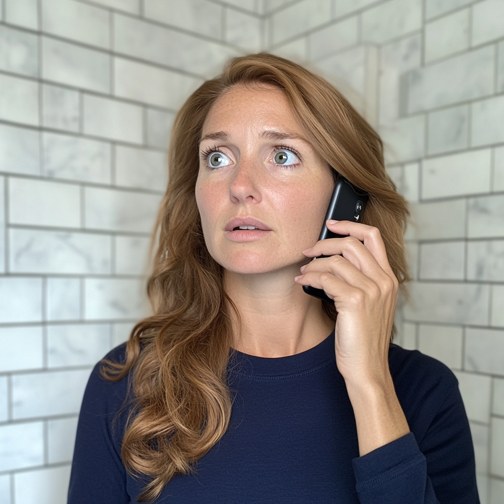 Une femme qui parle au téléphone | Source : Midjourney