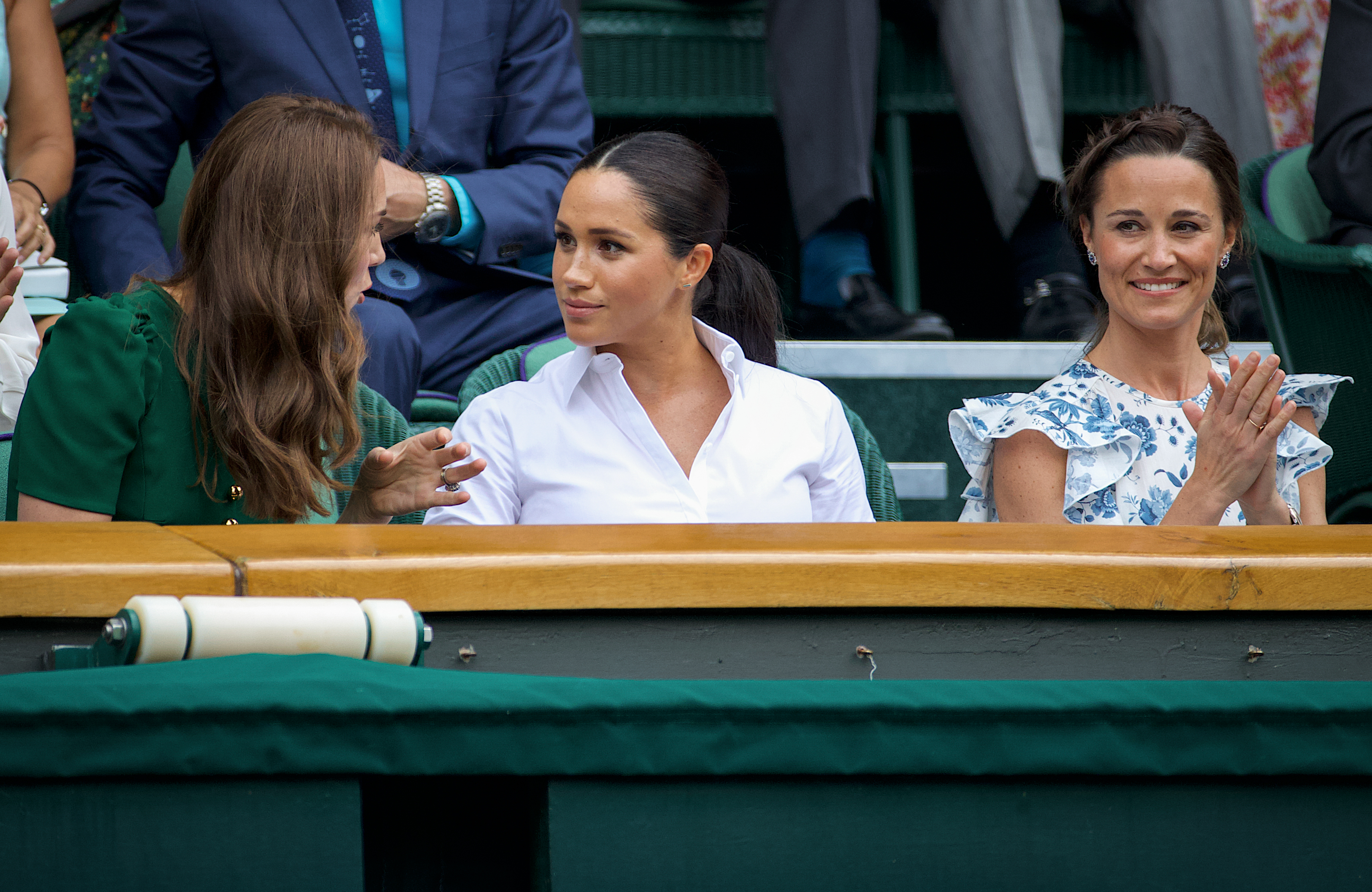 La princesse Catherine, Meghan Markle et Pippa Middleton à Wimbledon 2019 au All England Lawn Tennis and Croquet Club le 13 juillet 2019 à Londres, en Angleterre | Source : Getty Images