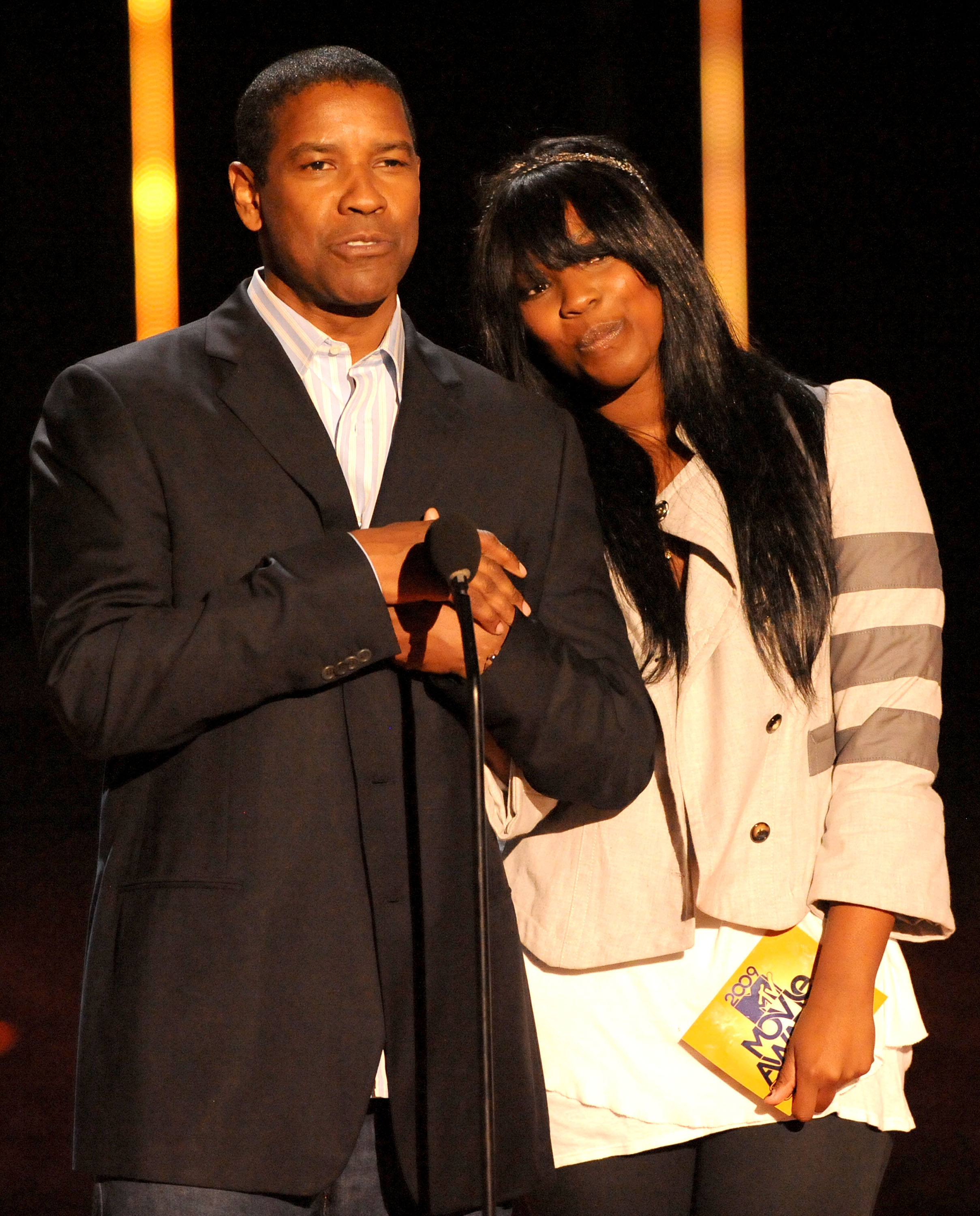 Denzel Washington et sa fille Olivia lors des MTV Movie Awards 2009 à Universal City, Californie, le 31 mai 2009 | Source : Getty Images