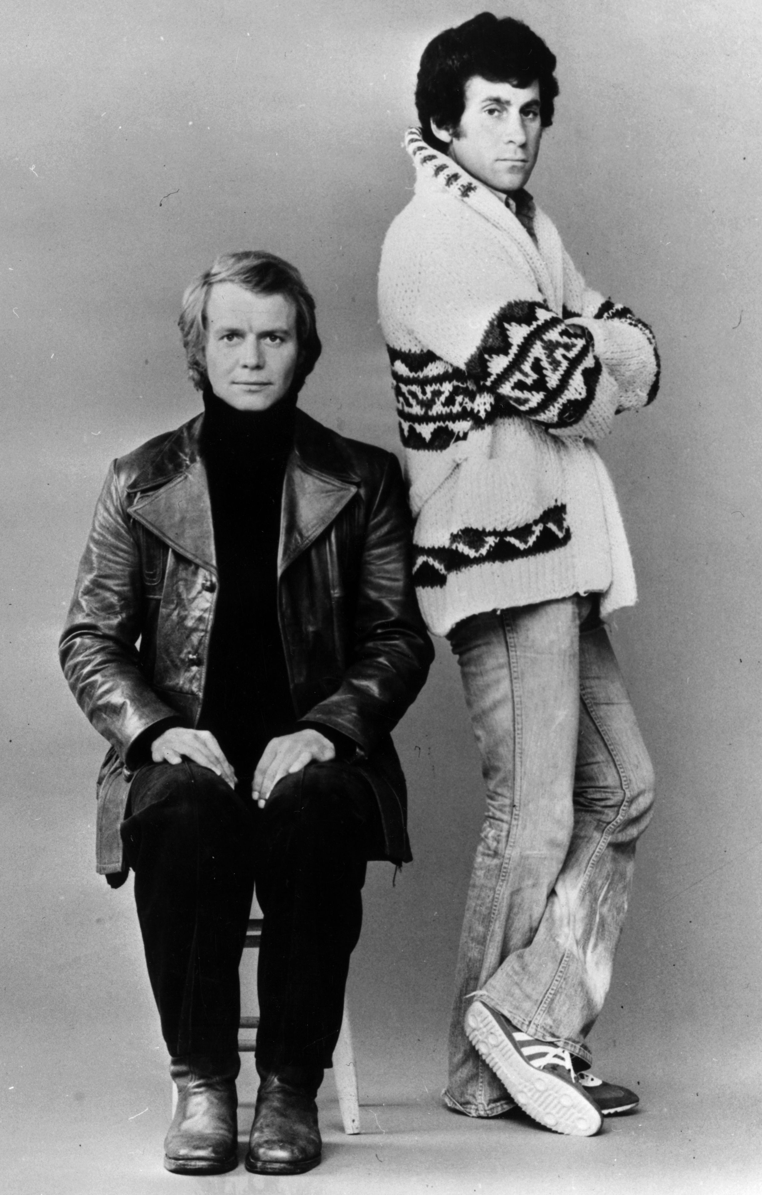 David Soul et Paul Michael Glaser dans la série télévisée "Starsky et Hutch" 1976 | Photo : GettyImages
