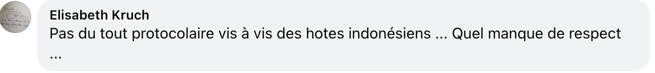 Commentaire d'internaute sur le geste d'Emmanuel Macron | Source : capture facebook.com/parismatchmag