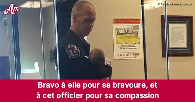 Un policier s'occupe des bébés d'une mère durant des heures pendant qu'elle déposait plainte pour violence domestique