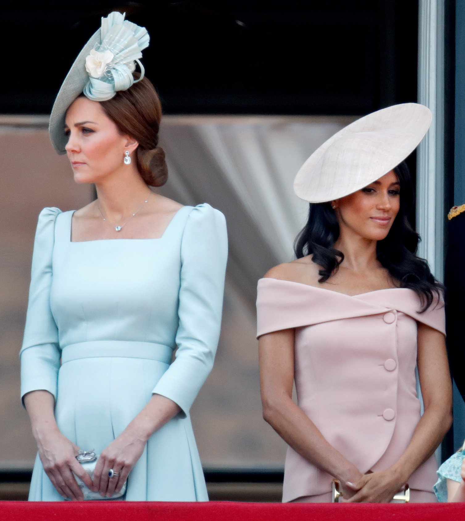 Meghan, duchesse de Sussex et la princesse de Galles, Kate au palais de Buckingham en 2018 | Source : Getty Images