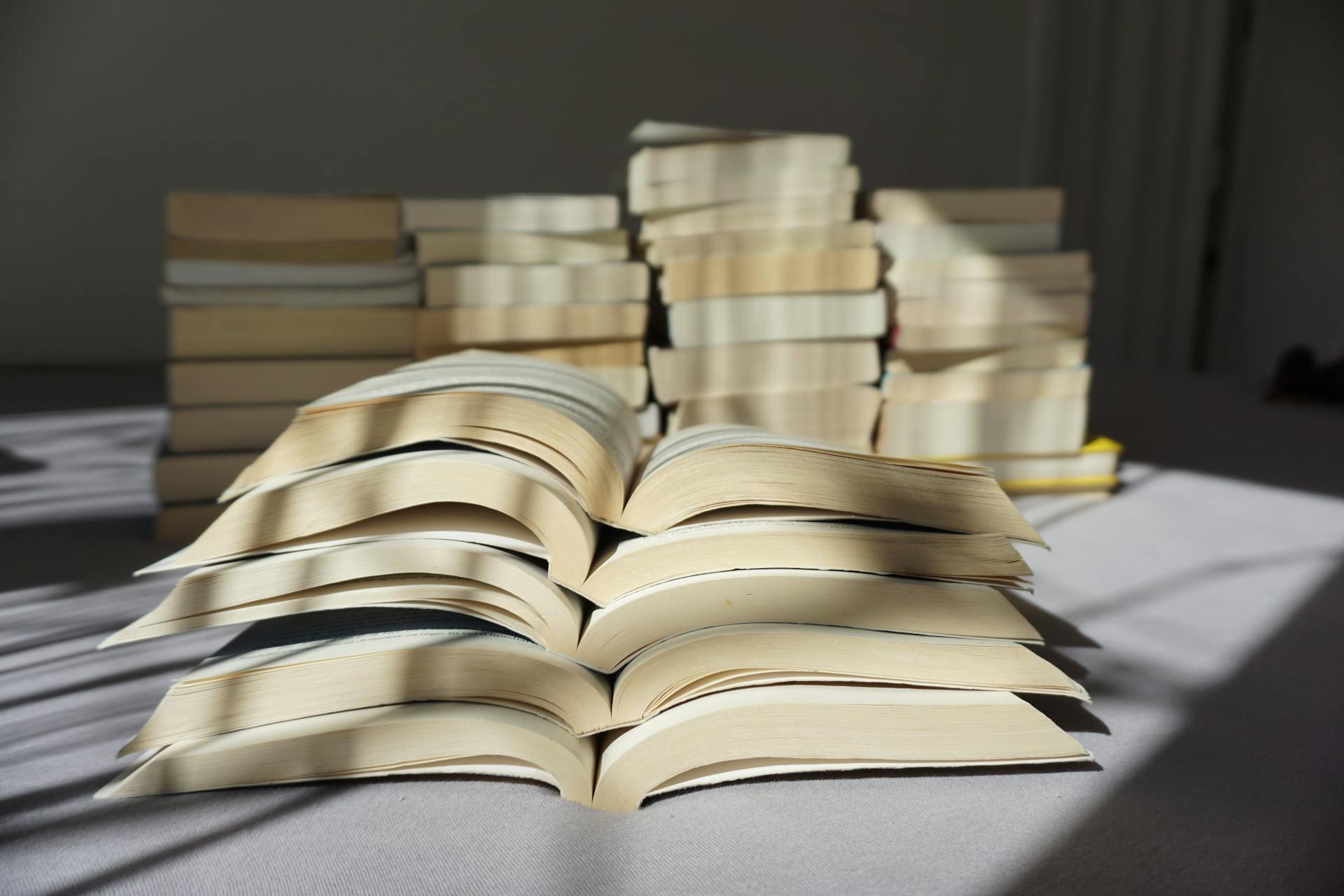 Livres sur une table | Source : Pexels