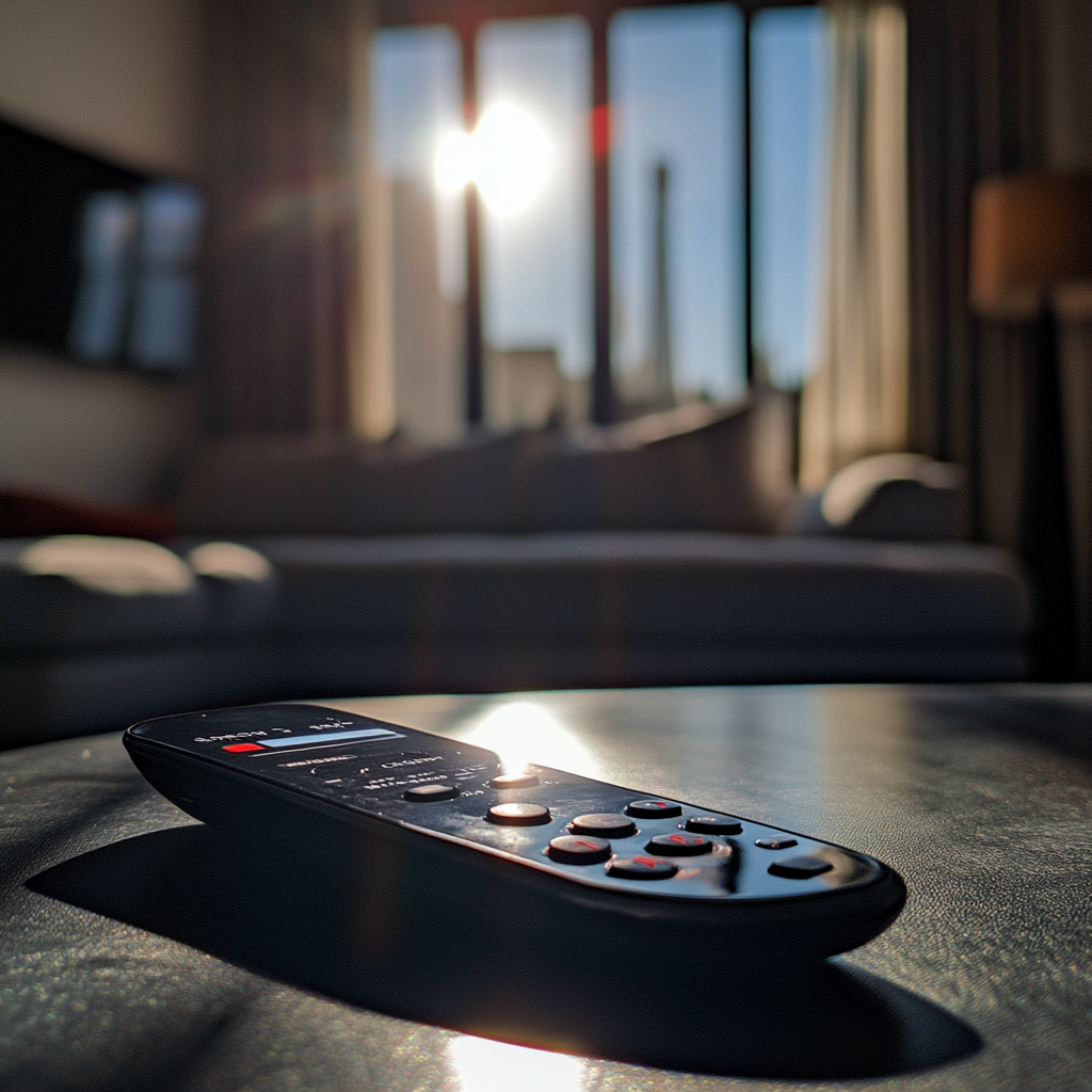 Une télécommande sur une table basse | Source : Midjourney