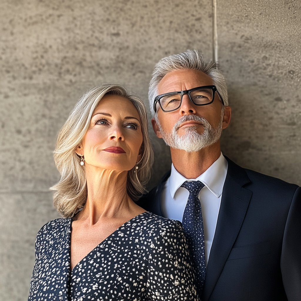 Un couple de personnes âgées souriantes | Source : Midjourney