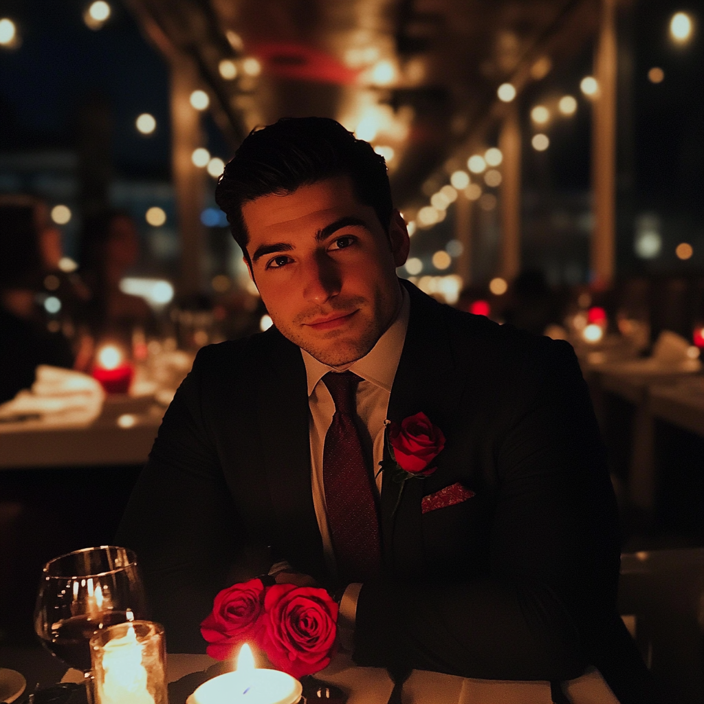 Un homme assis dans un restaurant | Source : Midjourney