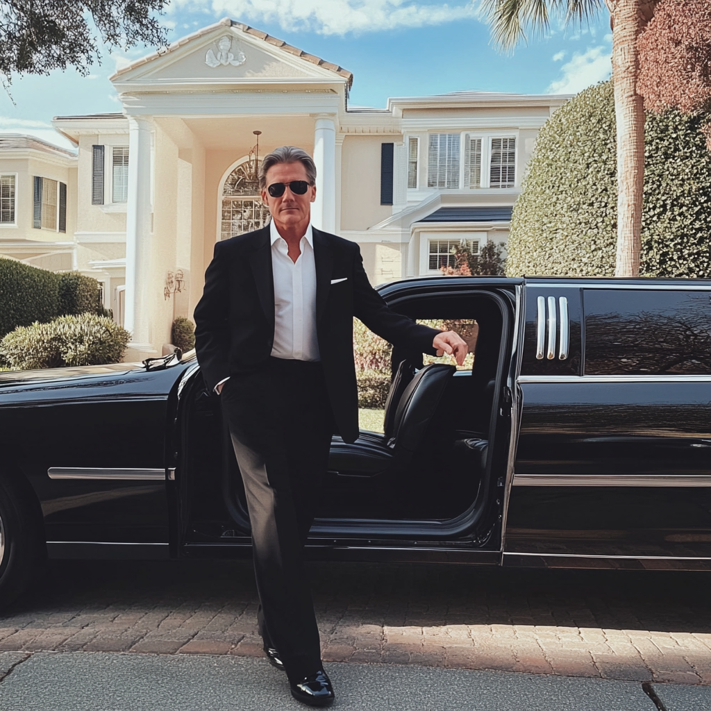 Un homme sortant d'une limousine | Source : Midjourney