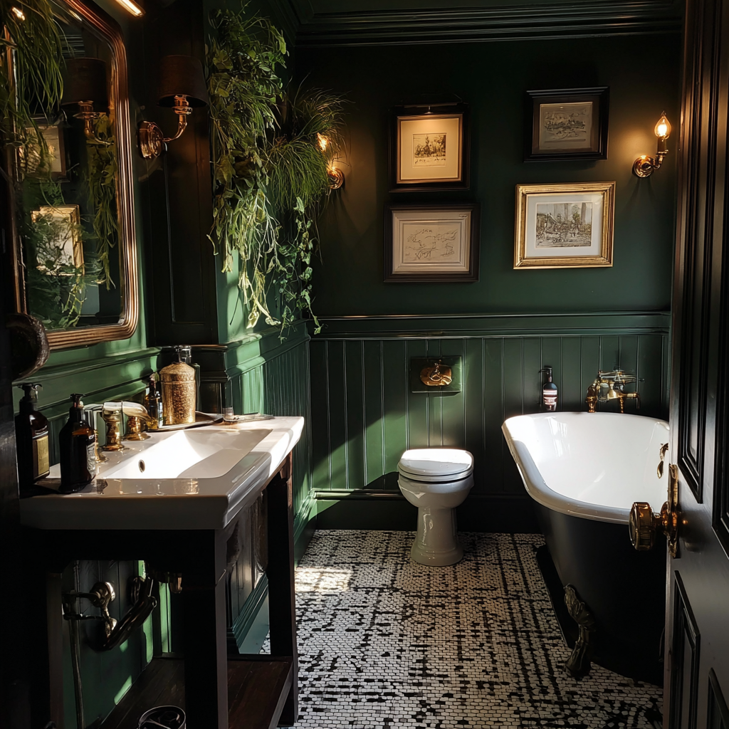 L'intérieur d'une salle de bain | Source : Midjourney