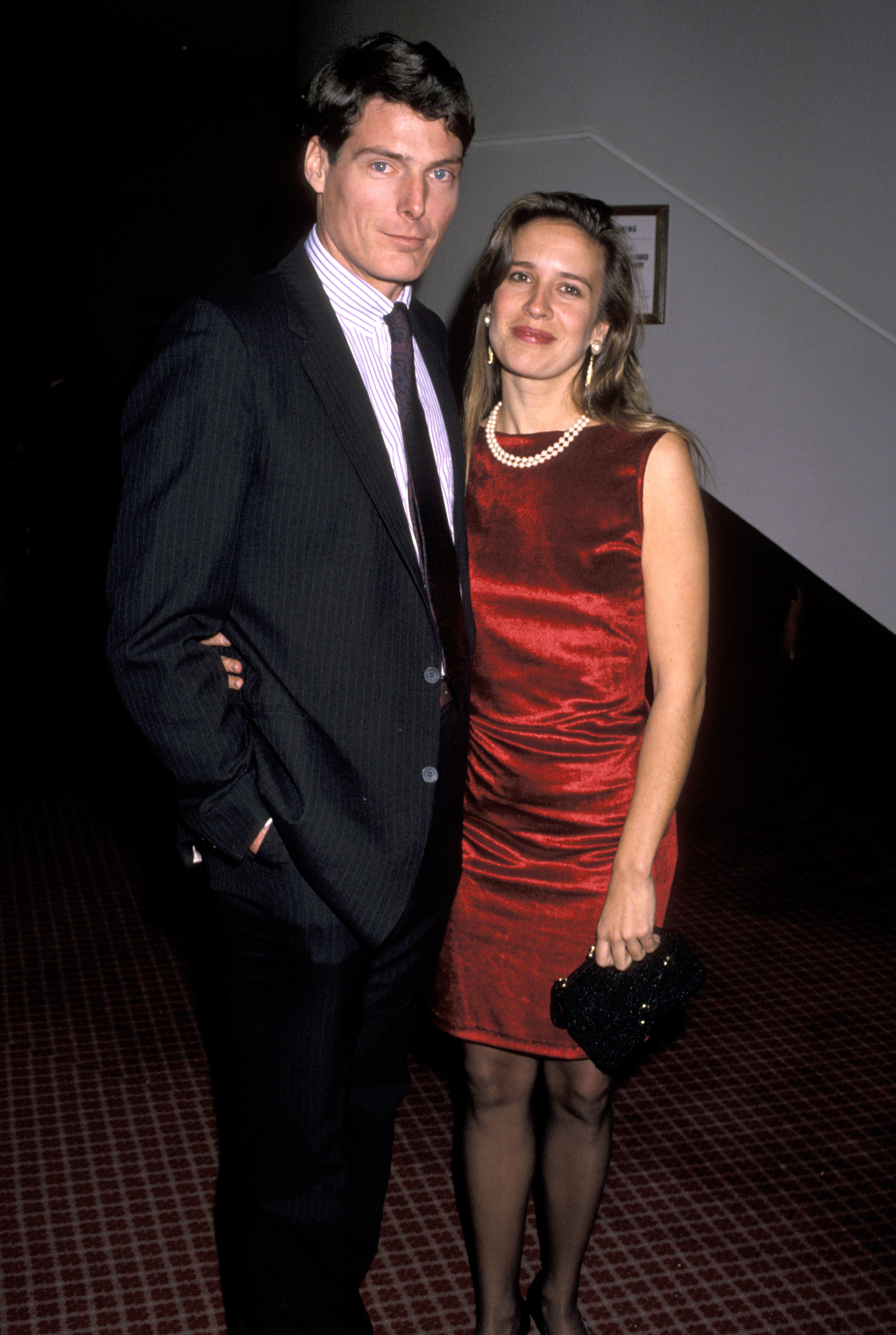 Christopher Reeve et Dana Reeve lors de l'ouverture du "Marchand de Venise" le 19 décembre 1989 à New York. | Source : Getty Images