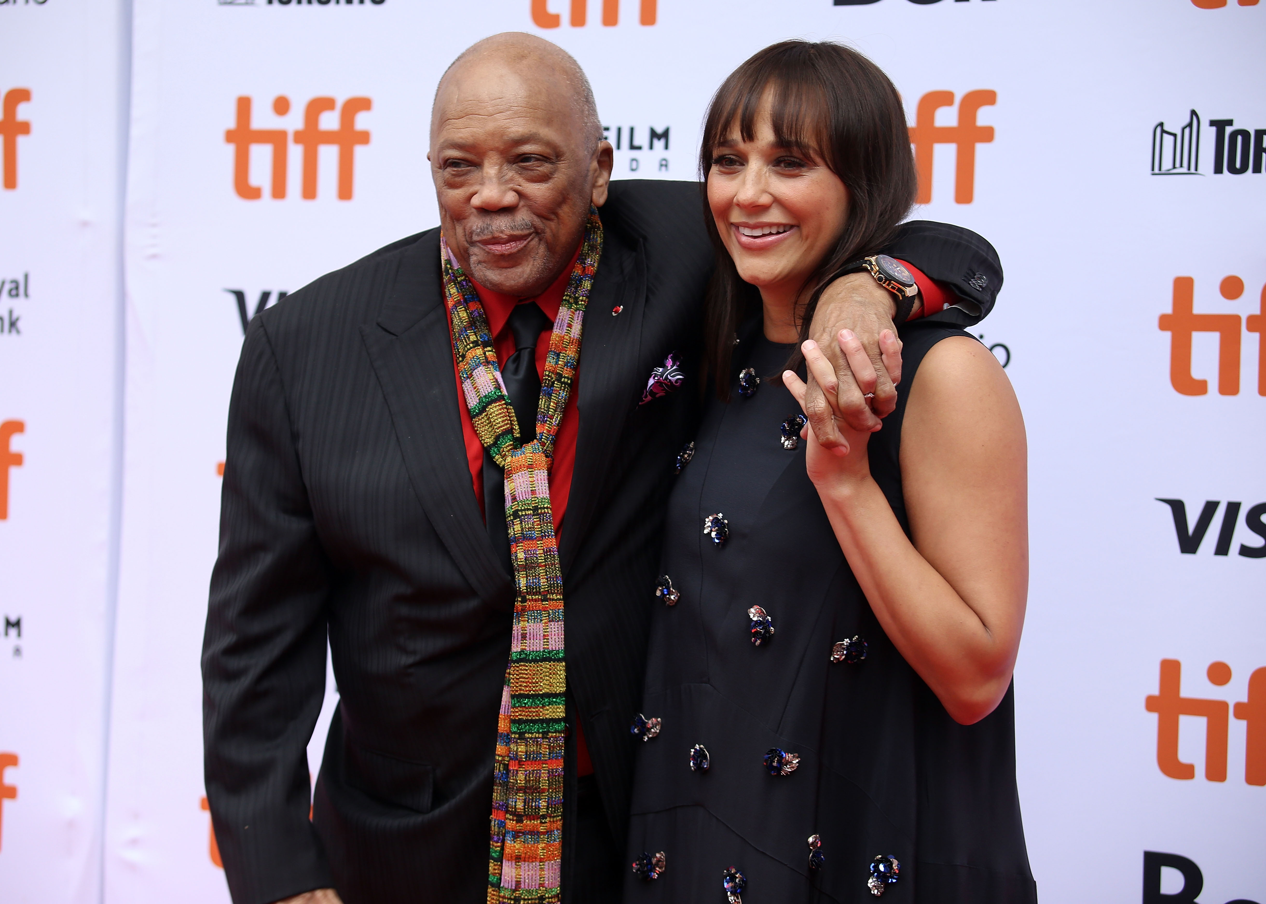 Quincy et Rashida Jones assistent à la première de "Quincy" au Festival international du film de Toronto au Canada le 9 septembre 2018 | Source : Getty Images