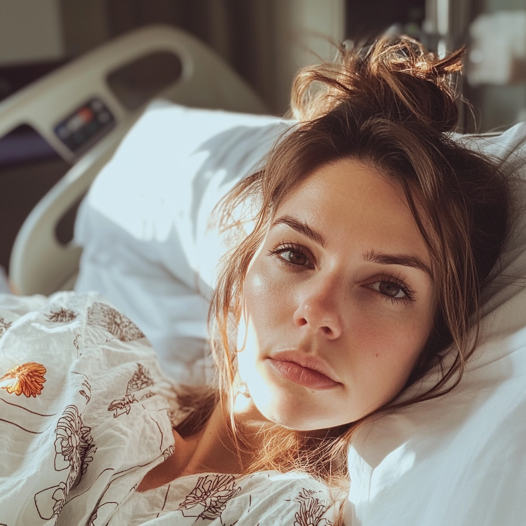 Une femme allongée dans un lit d'hôpital | Source : Midjourney
