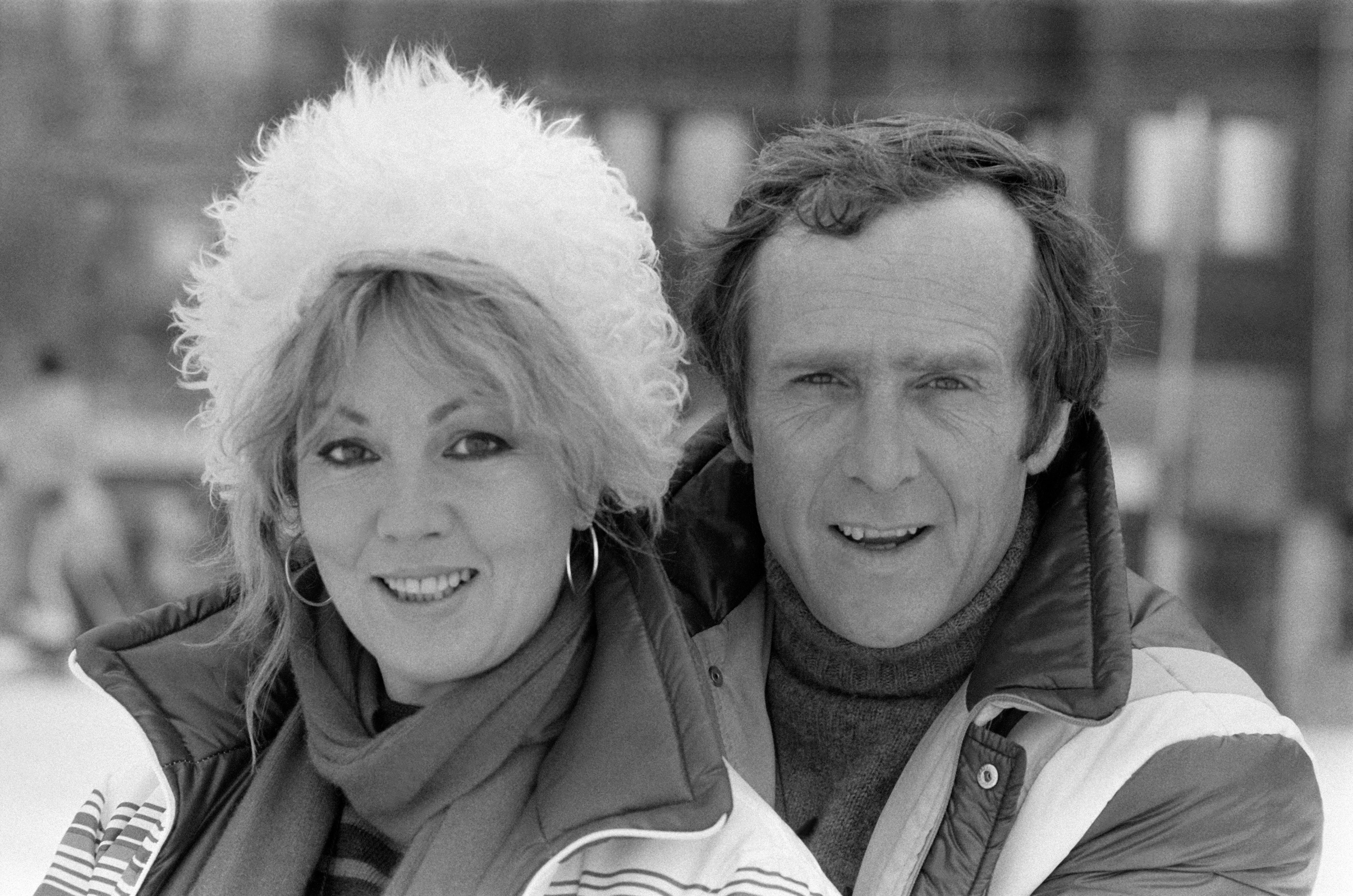 Mylène Demongeot et son mari Marc Simenon au Festival d'Avoriaz le 23 janvier 1982, France. | Photo : Getty Images