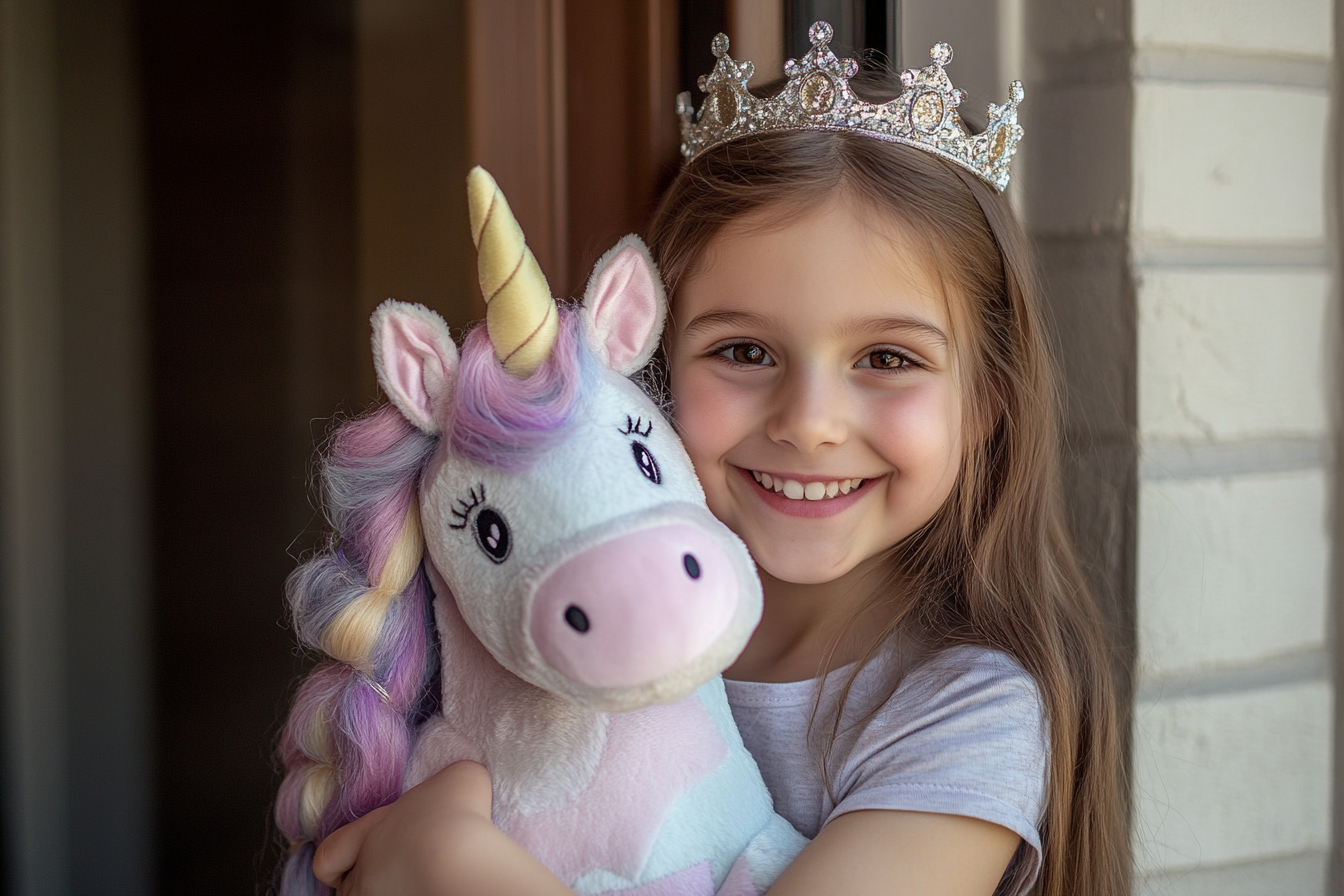 Une petite fille heureuse | Source : Midjourney