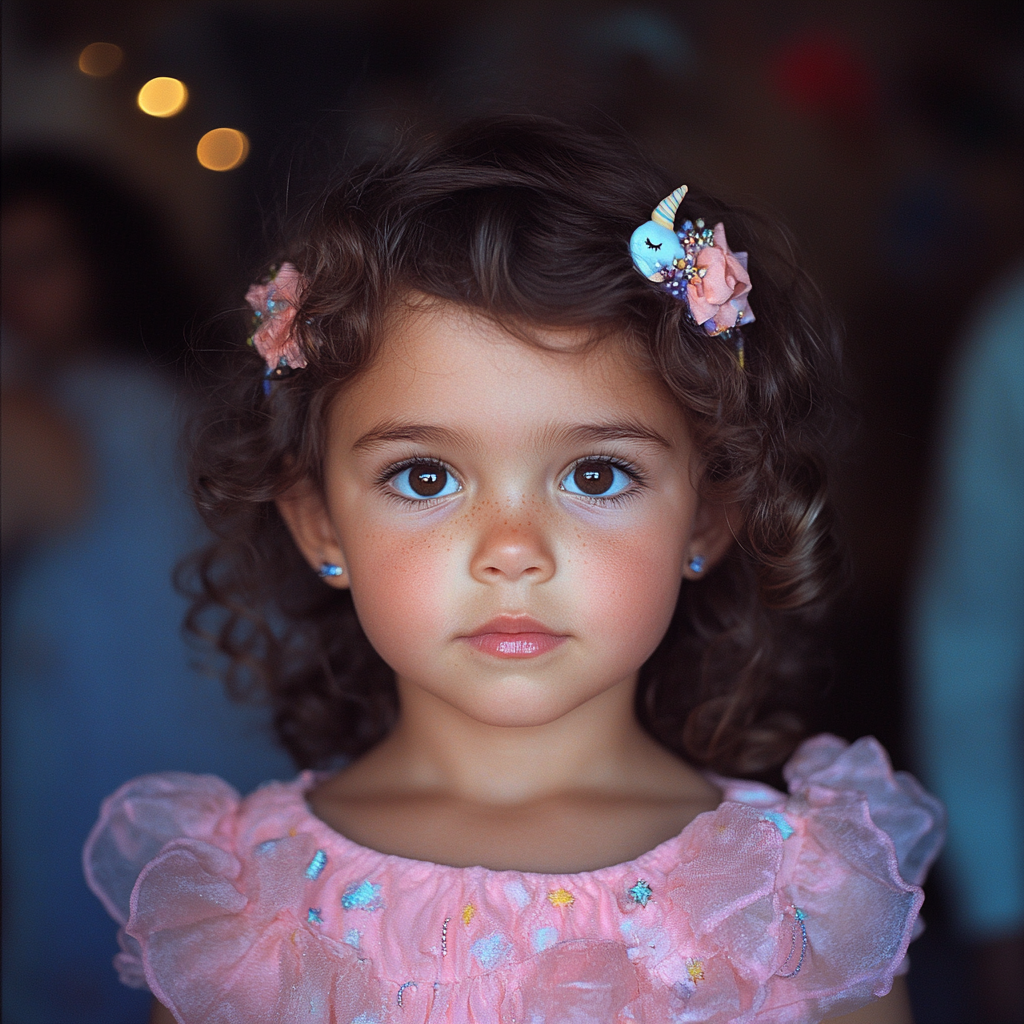Une petite fille habillée pour une fête | Source : Midjourney