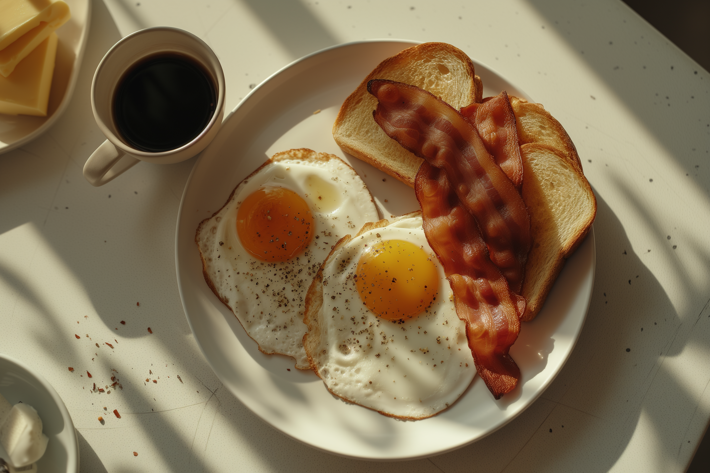 Une assiette de petit déjeuner | Source : Midjourney