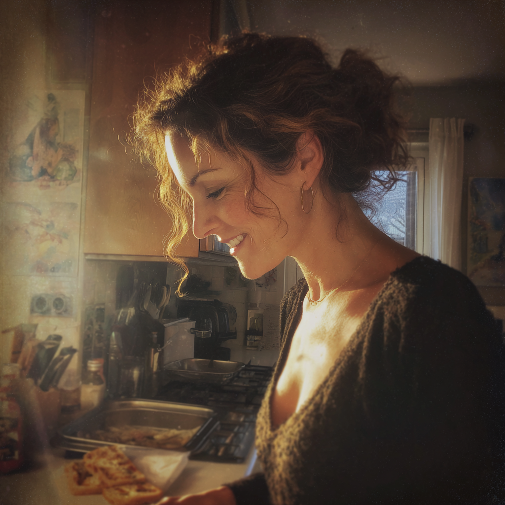 Une femme occupée dans la cuisine | Source : Midjourney
