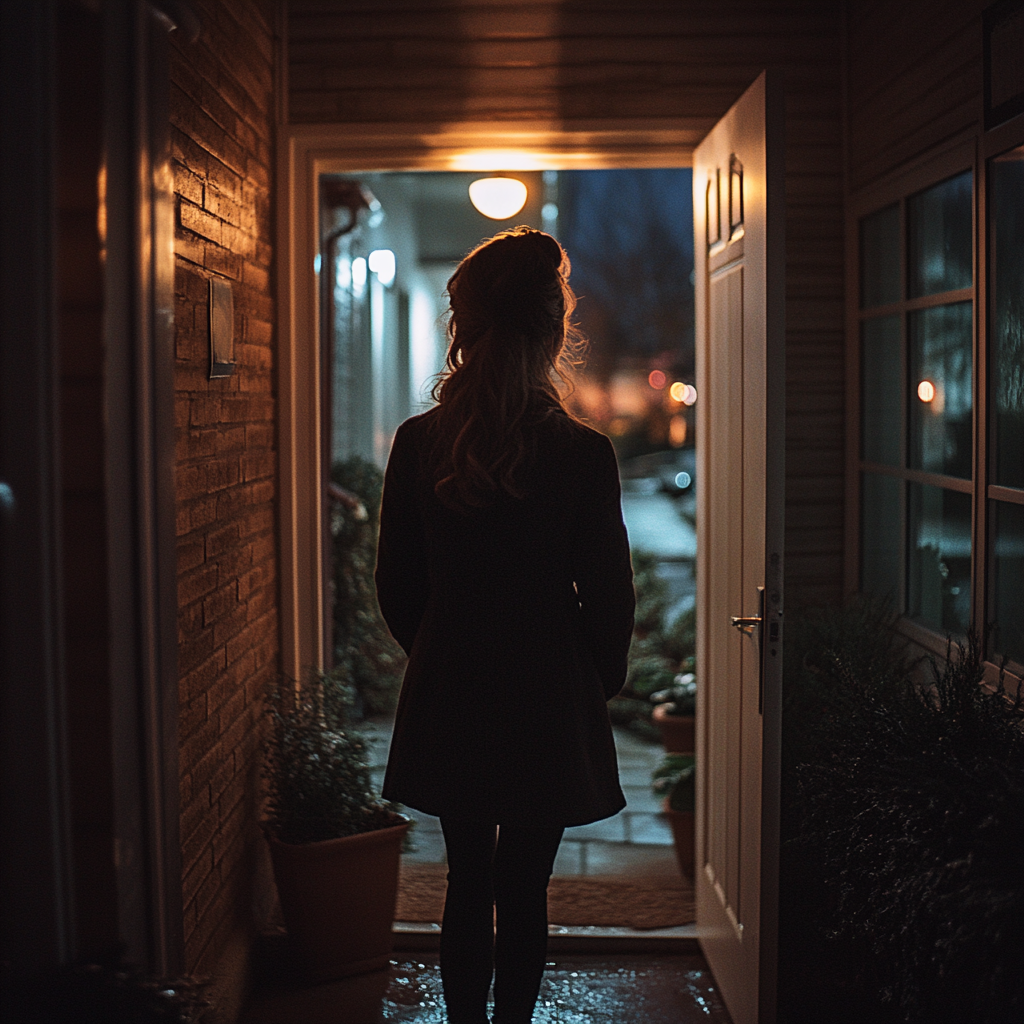 Une femme quittant la maison | Source : Midjourney