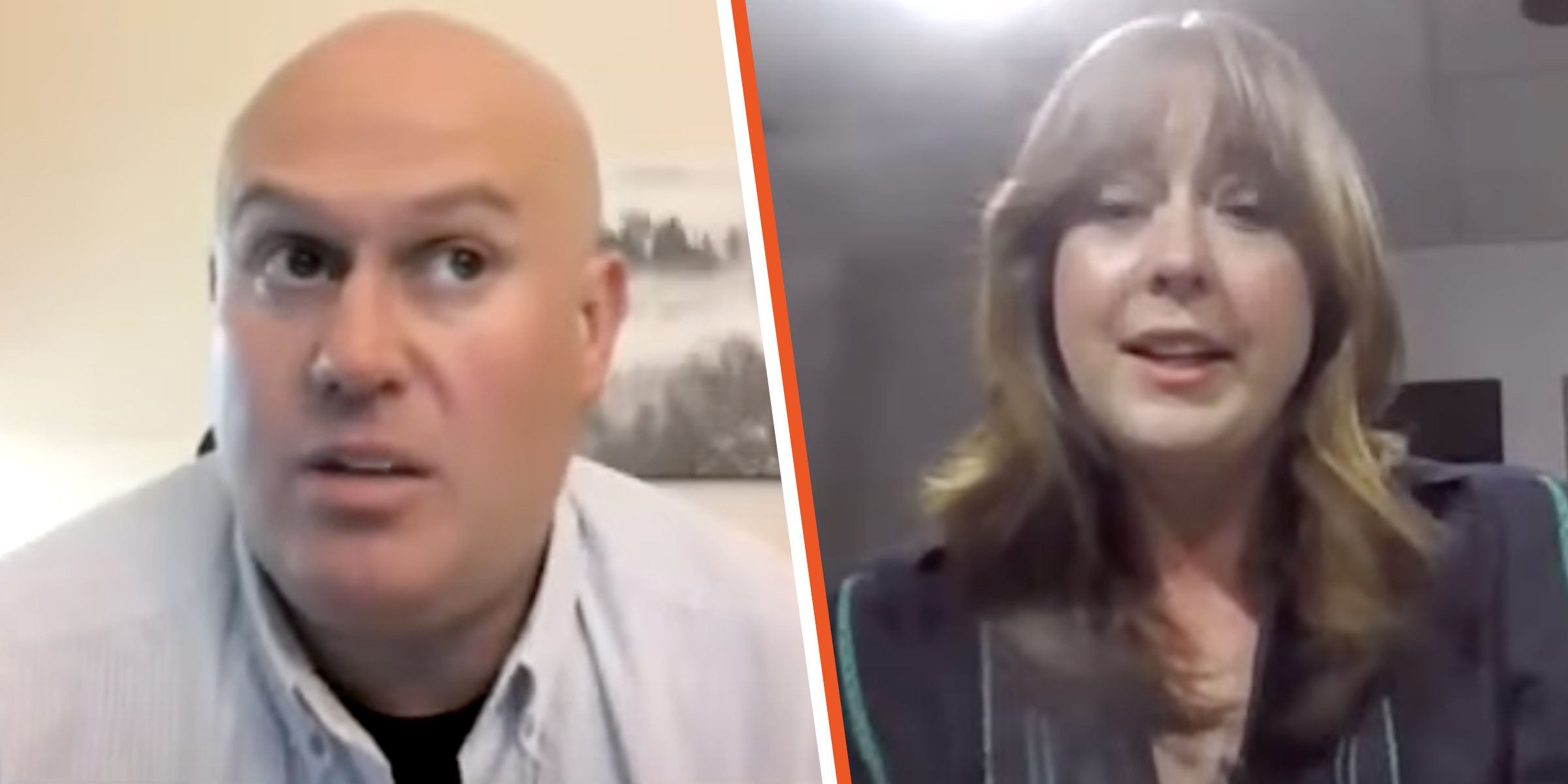 Le détective Isaac Hanson et son intervieweuse Hannah Hilyard | Source : Youtube/WISN 12 News
