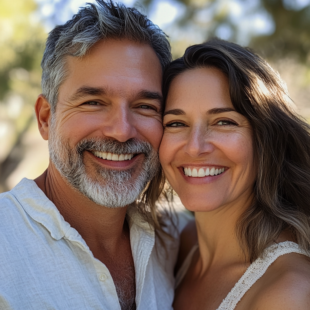 Un couple souriant | Source : Midjourney