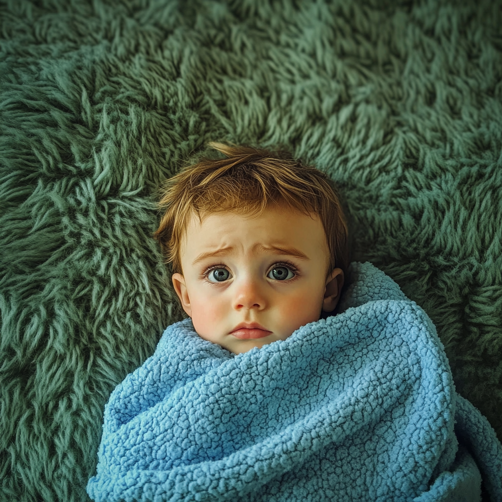 Un bébé garçon sur un tapis | Source : Midjourney