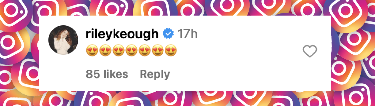 Commentaire de Riley Keough sur les photos de Finley Lockwood, posté en octobre 2024 | Source : Instagram.com/finleyl.ockwood