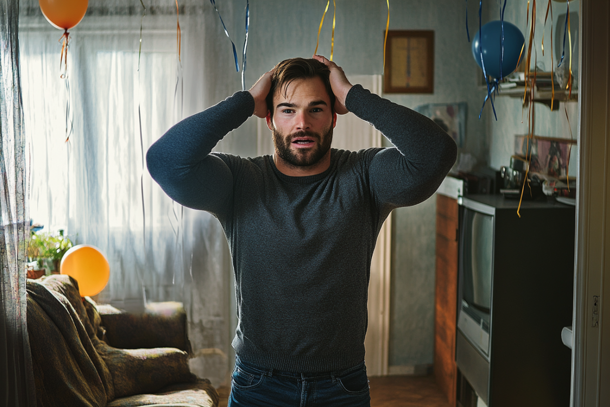 Un homme avec les mains sur la tête | Source : Midjourney