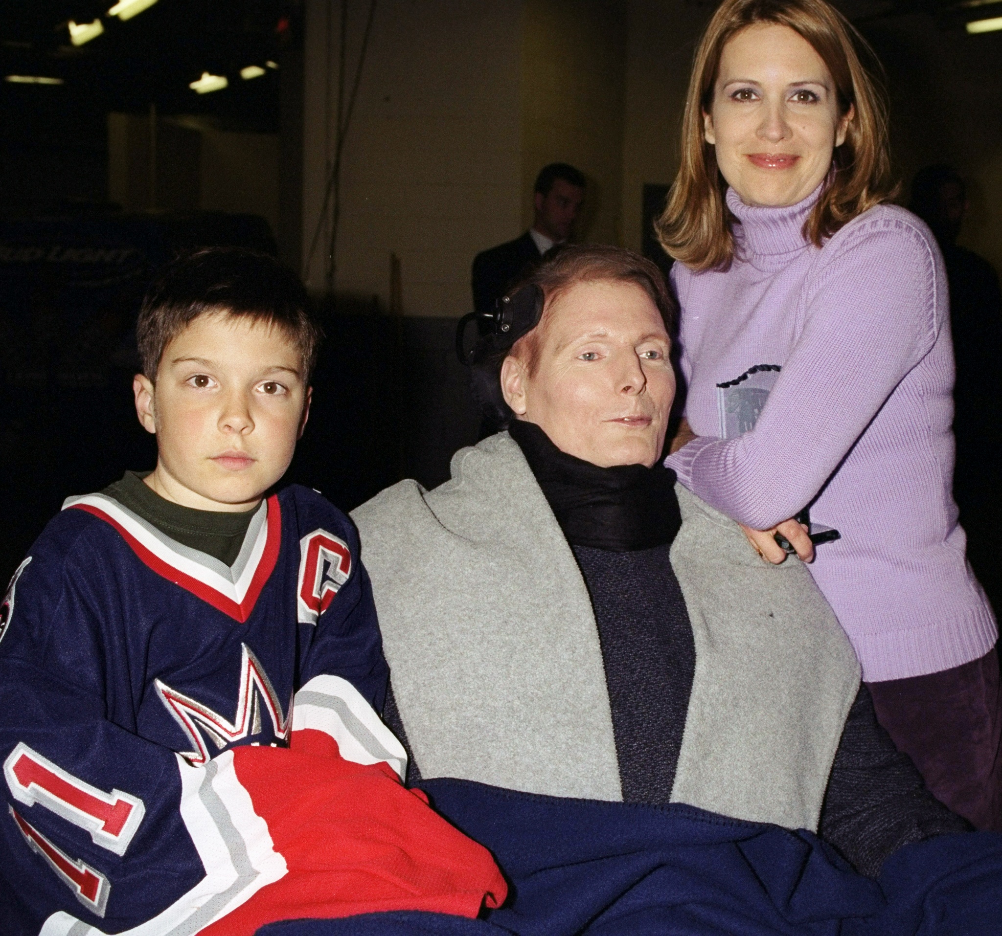 Will, Christopher et Dana Reeve à SuperSkate 2001 au Madison Square Garden | Source : Getty Images