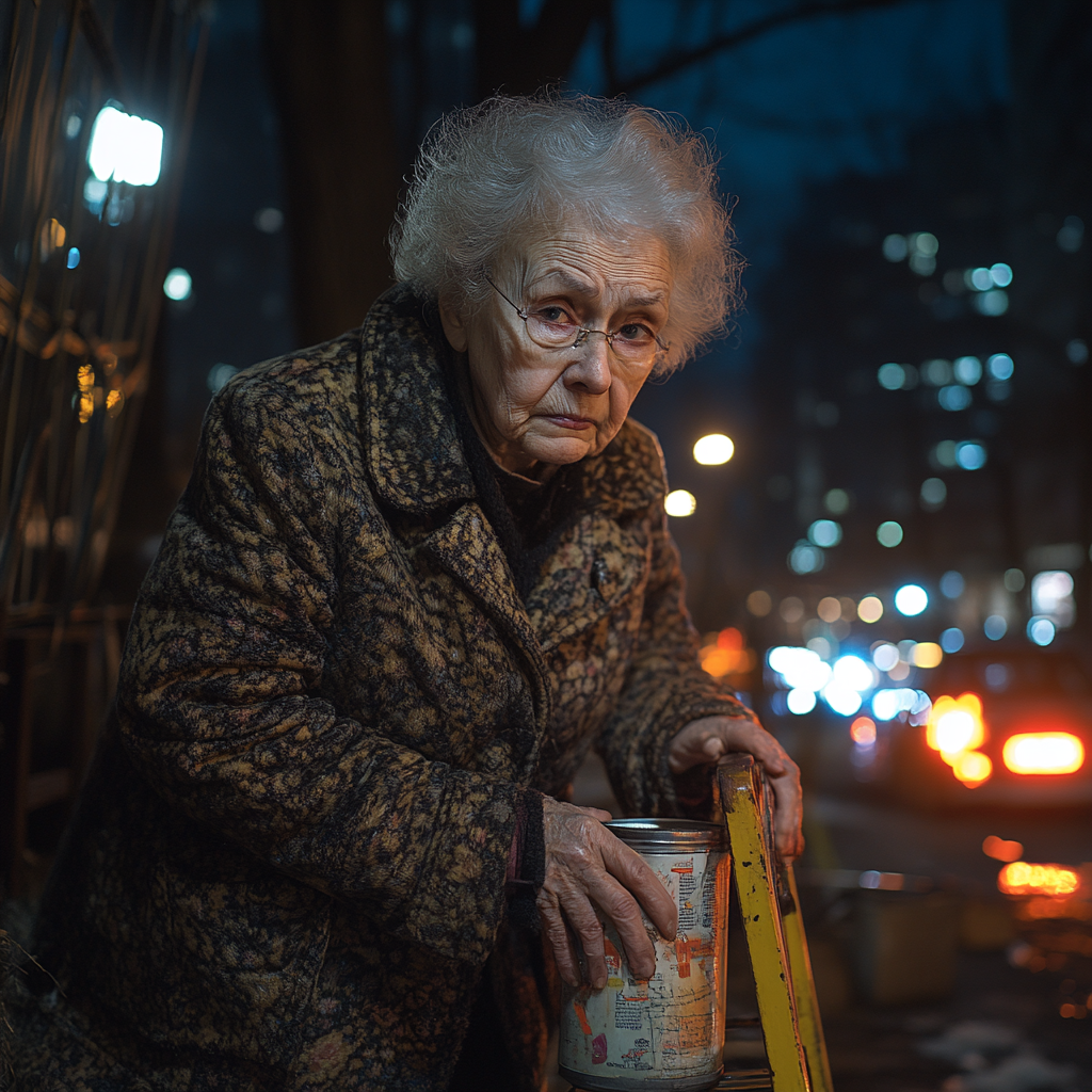 Une femme âgée qui escalade la clôture | Source : Midjourney