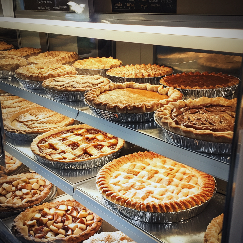 Tartes dans une boulangerie | Source : Midjourney