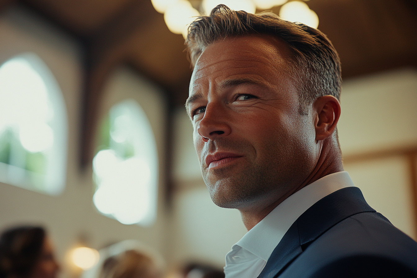 Un homme au mariage de son fils | Source : Midjourney