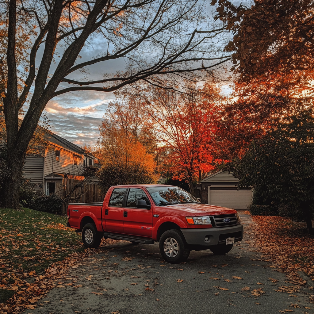 Un camion garé dans une allée | Source : Midjourney