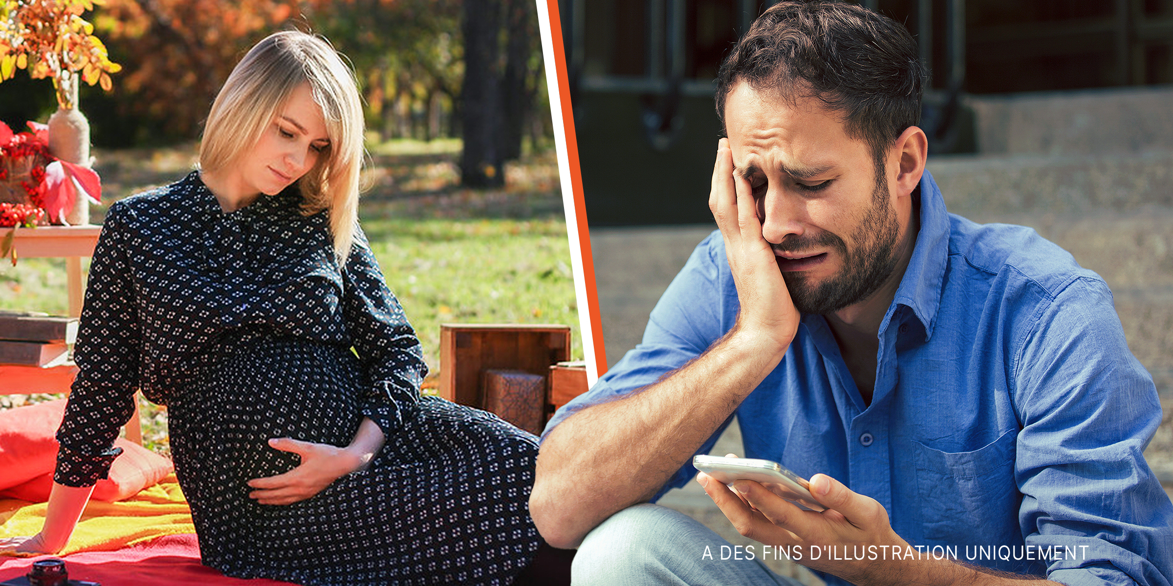 Une femme enceinte | Un homme qui pleure | Source : Shutterstock | flickr.com/10streets/CC BY 2.0