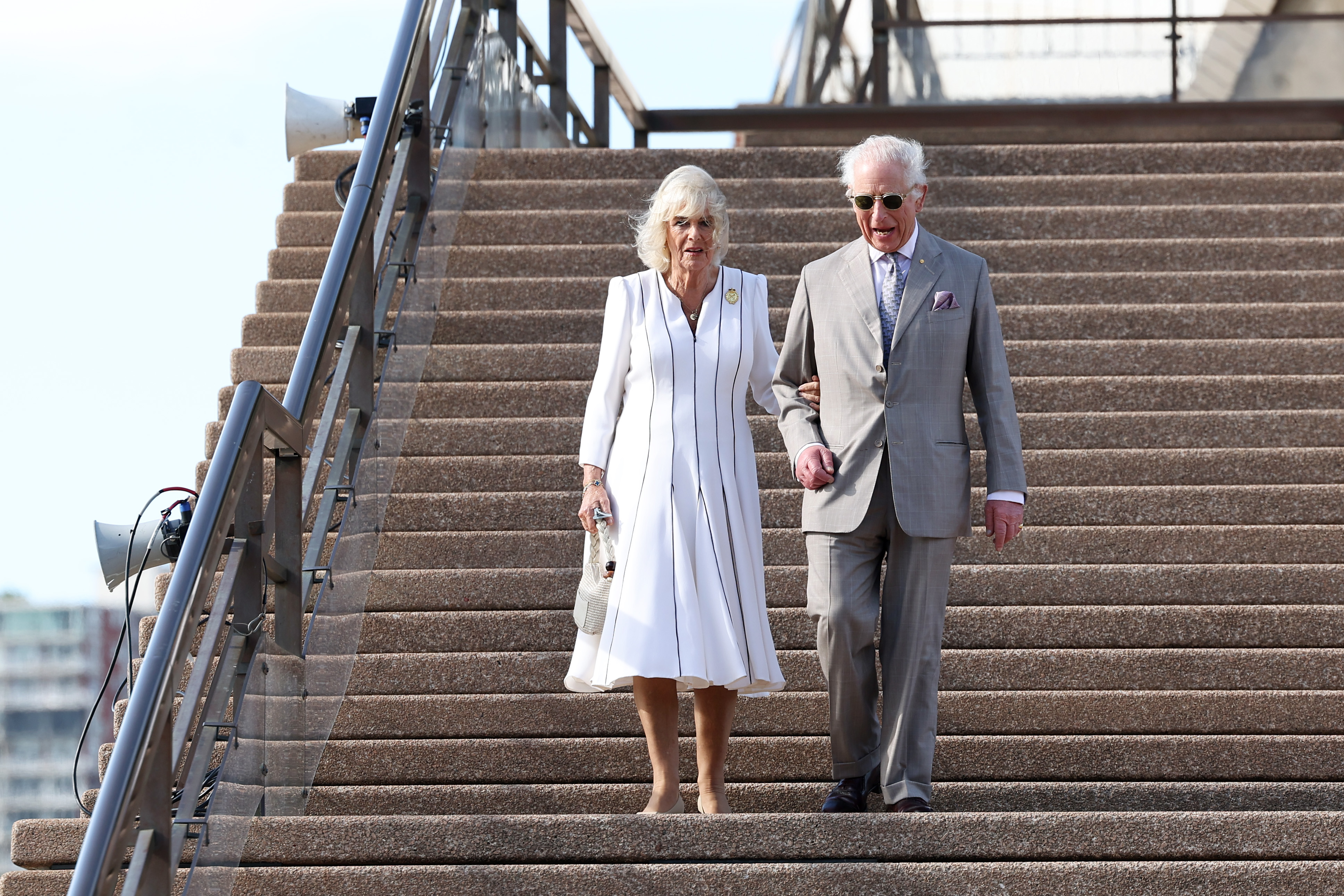 Le roi Charles III et la reine Camilla à l'opéra de Sydney, le 22 octobre 2024, à Sydney, en Australie. | Source : Getty Images