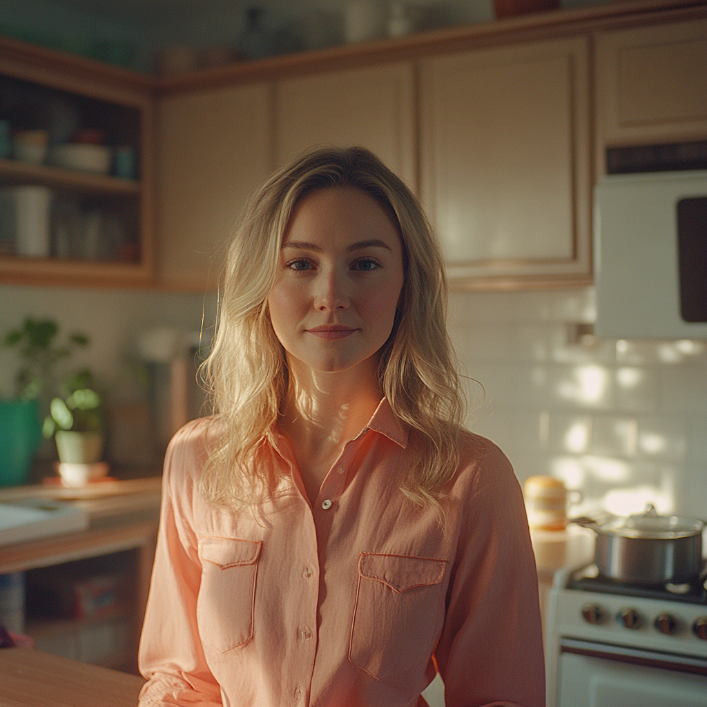 Une femme debout dans une cuisine | Source : Midjourney