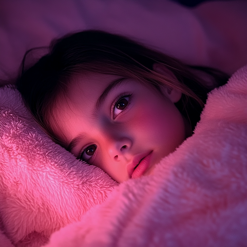 Une petite fille dans son lit | Source : Midjourney