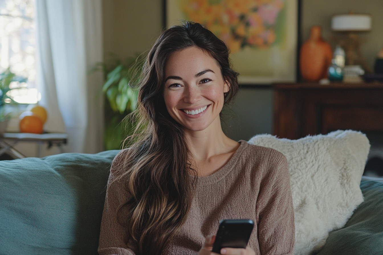 Une femme souriante | Source : Midjourney