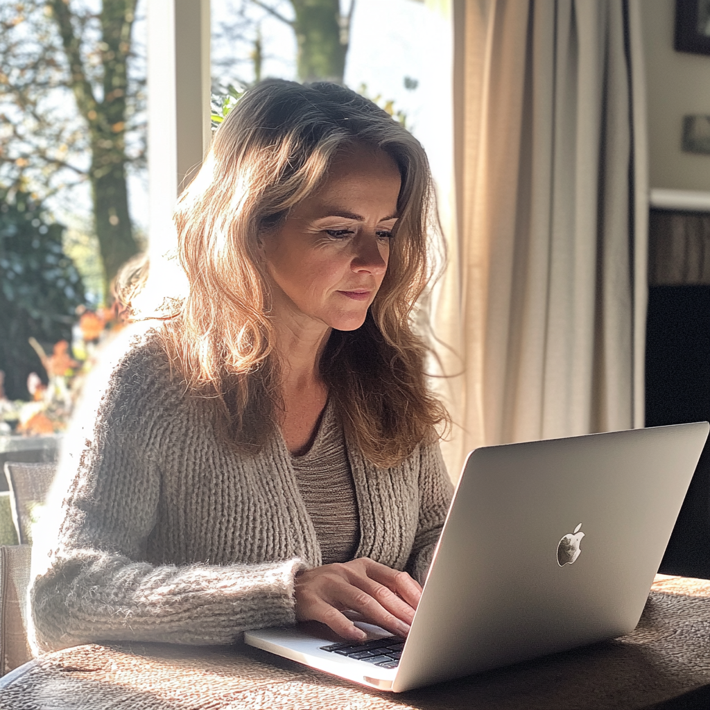 Une femme utilisant son ordinateur portable | Source : Midjourney