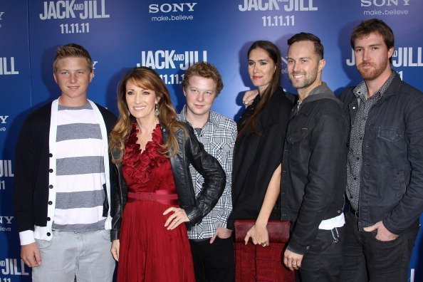 Jane Seymour and her children at the Los Angeles premiere of "Jack And Jill" held at Regency Village Theatre on November 6, 2011 in Westwood, California. | Photo: Getty Images