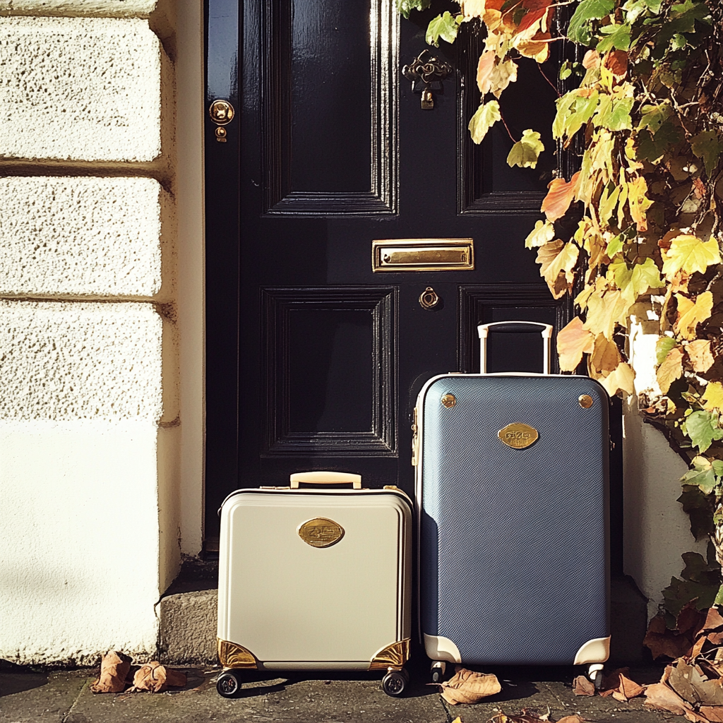 Valises sur un pas de porte | Source : Midjourney