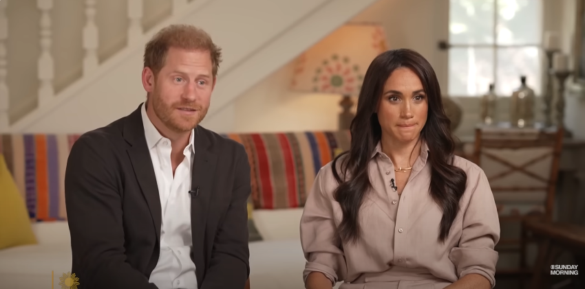 Le prince Harry et Meghan Markle lors d'une interview avec "CBS News" postée le 1er août 2024 | Source : YouTube/@CBSSundayMorning