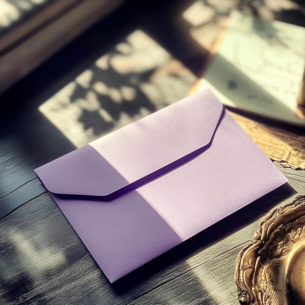 Une enveloppe sur une table | Source : Midjourney