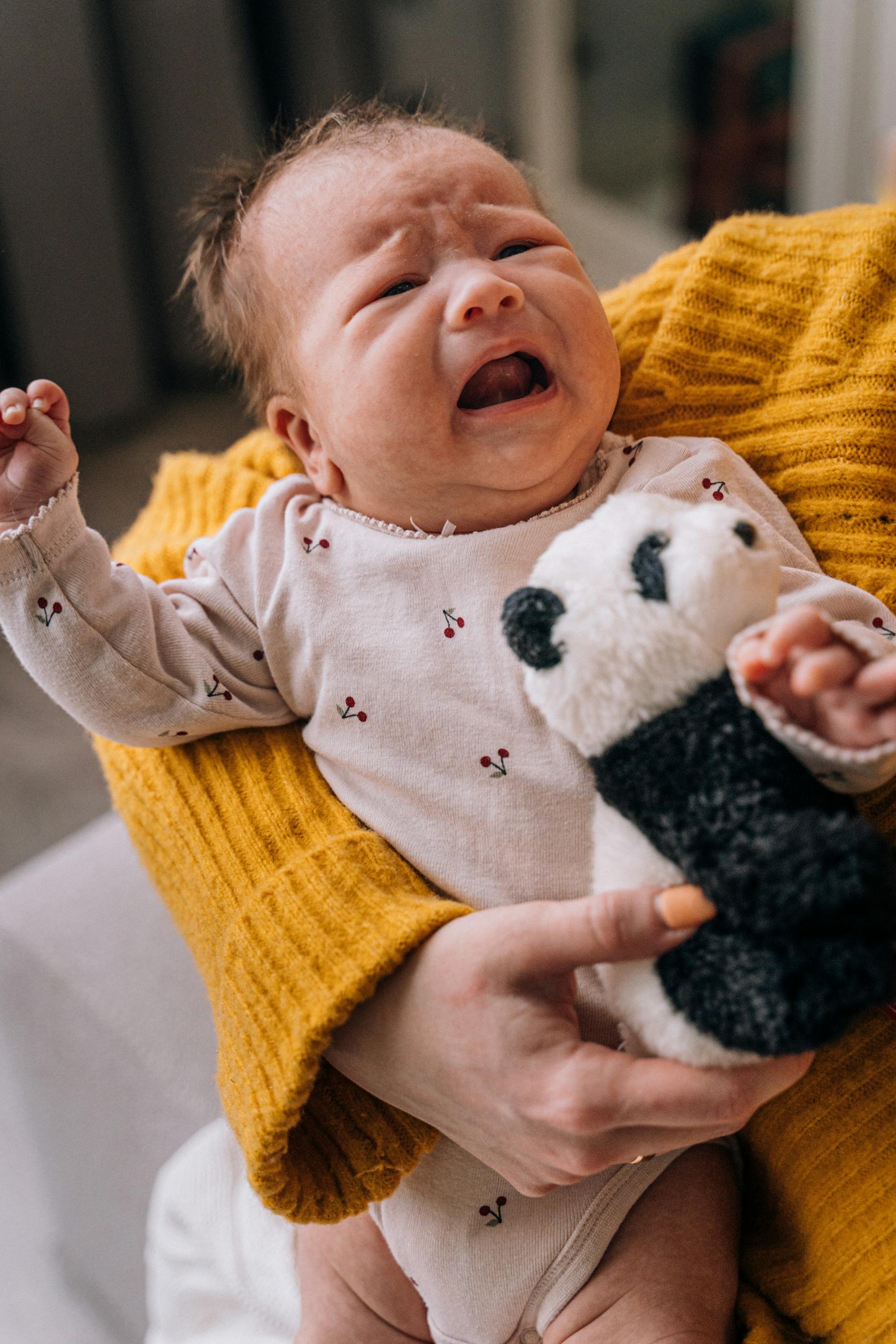 Une femme tenant un bébé qui pleure | Source : Pexels