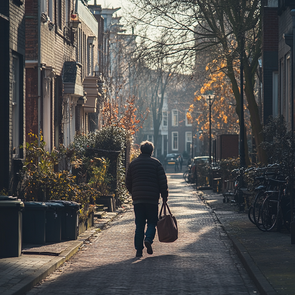 Un homme qui s'éloigne | Source : Midjourney