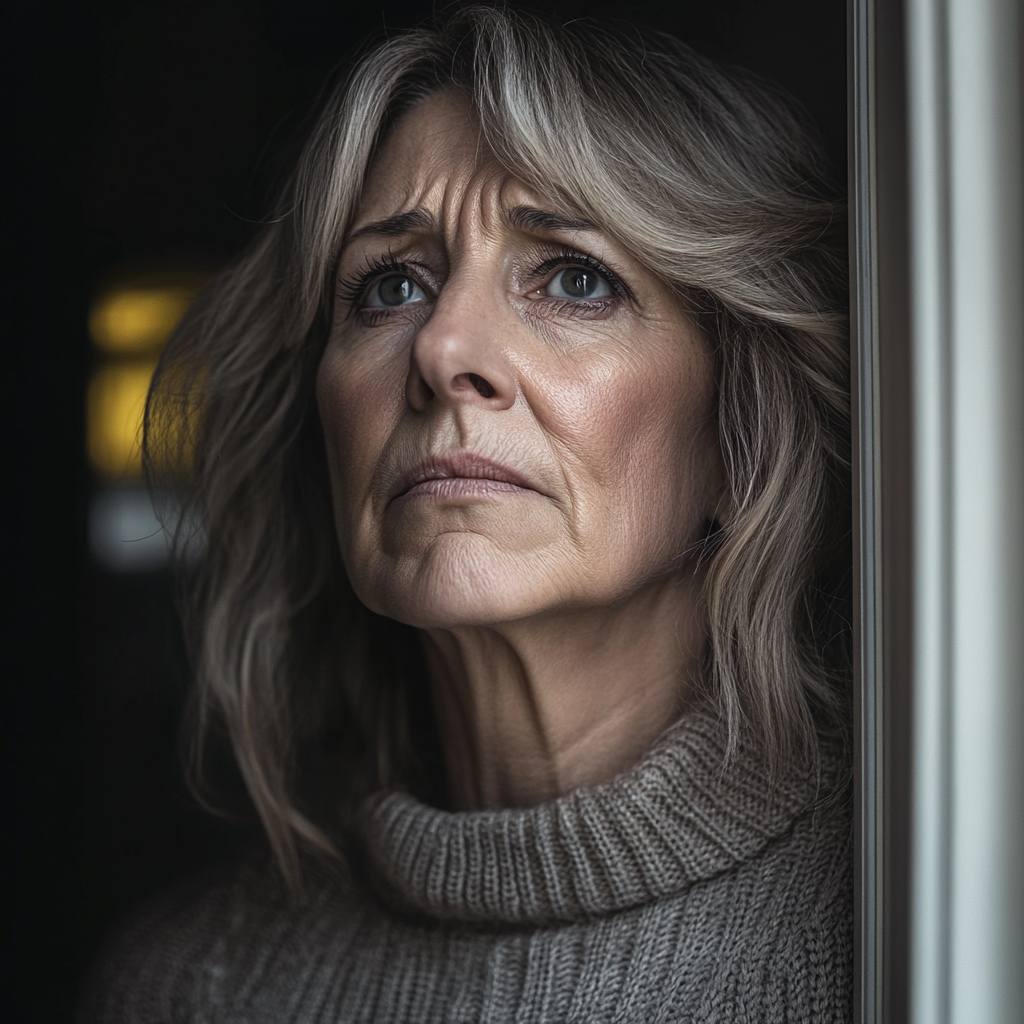 Une femme âgée a l'air triste et honteuse | Source : Midjourney