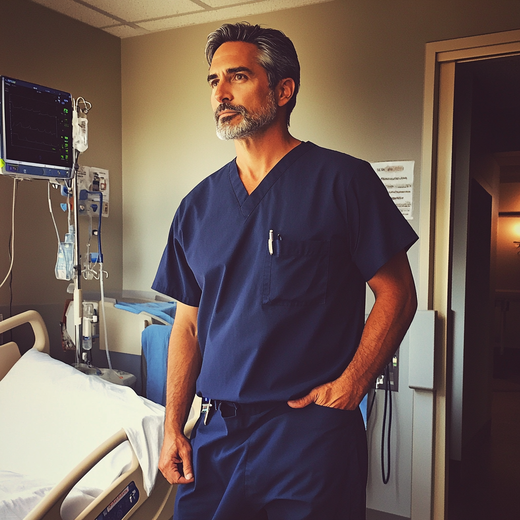 Un médecin debout dans une chambre d'hôpital | Source : Midjourney