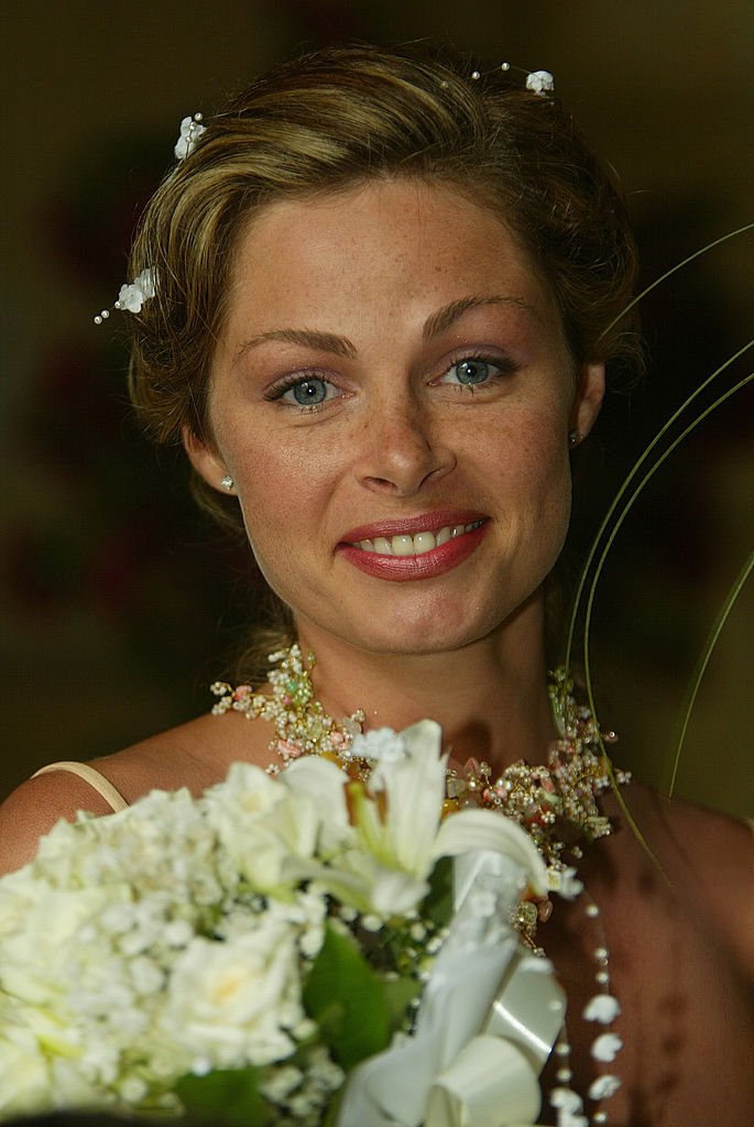 Macha Polikarpova lors de son mariage avec Philippe Vecchi en 2002. l Source : Getty Images