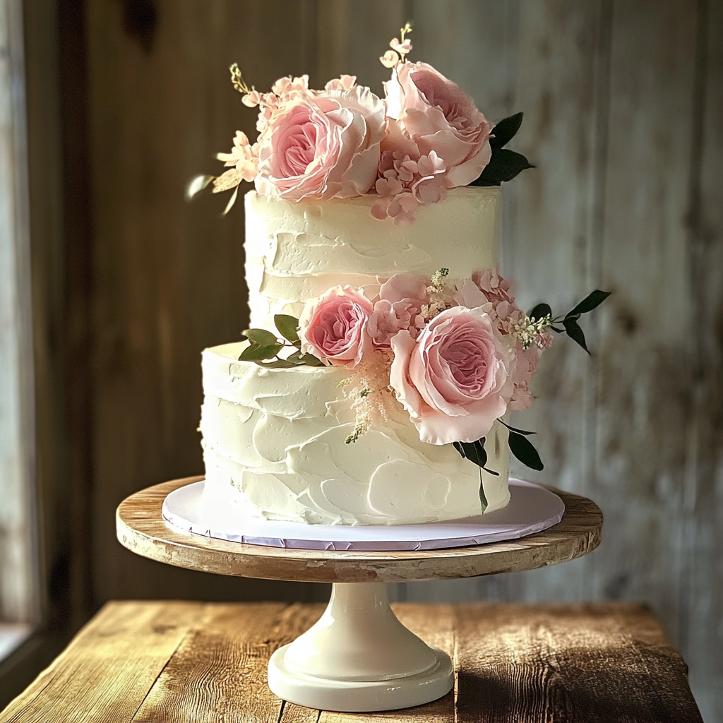Un gâteau de mariage | Source : Midjourney
