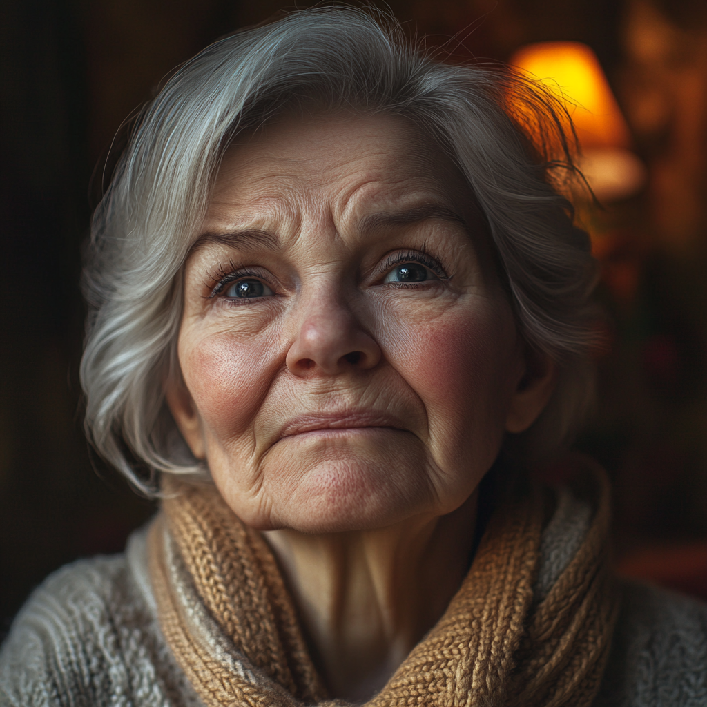 Une femme âgée émotive | Source : Midjourney