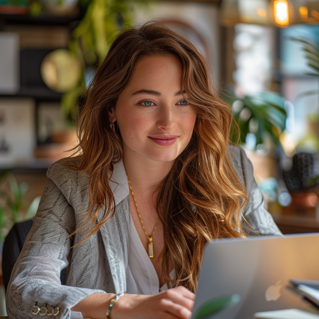 Une femme travaillant dans son bureau | Source : Midjourney